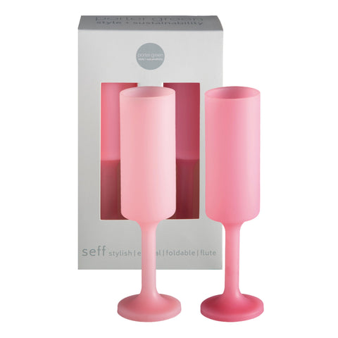 petalo | seff | silicone unbreakable champagne flute - porter green | style + sustainability