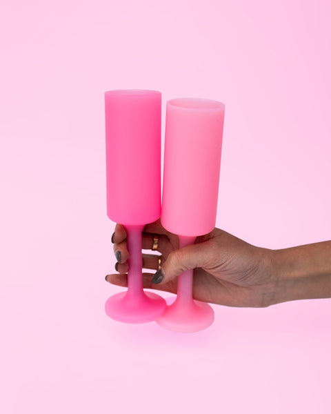petalo | seff | silicone unbreakable champagne flute - porter green | style + sustainability