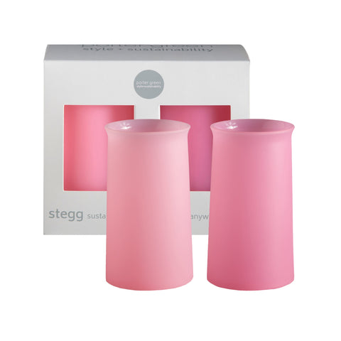 petalo | stegg | silicone unbreakable highball glasses - porter green | style + sustainability