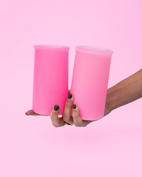 petalo | stegg | silicone unbreakable highball glasses - porter green | style + sustainability