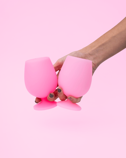 rose | stemm | silicone unbreakable wine glasses - porter green | style + sustainability