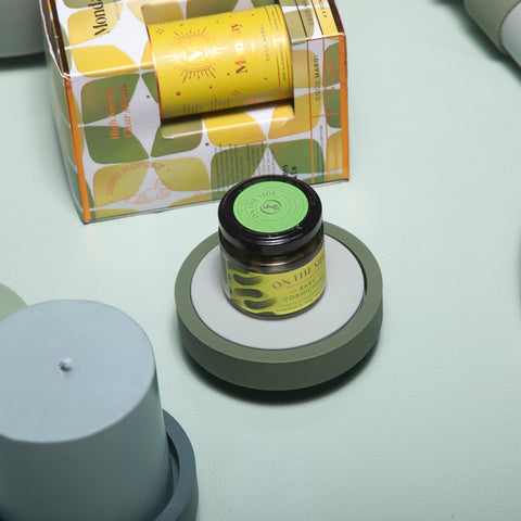 sage + olive | ciss | unbreakable silicone coasters - porter green | style + sustainability