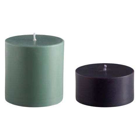 sage + olive | escc lrg pillar candle | soy - blend unscented candles - porter green | style + sustainability