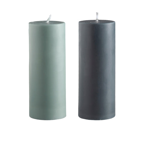 sage + olive | escc sml pillar candle | soy - blend unscented candles - porter green | style + sustainability