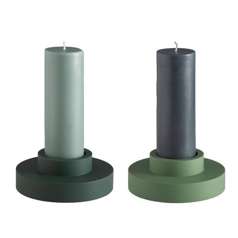 Sage + Olive | Flipp Lrg | Silicone Unbreakable Candle Holder Set - porter green | style + sustainability