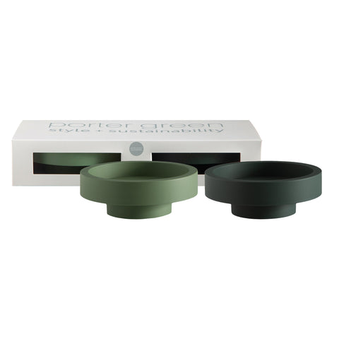 Sage + Olive | Flipp Lrg | Silicone Unbreakable Candle Holder Set - porter green | style + sustainability