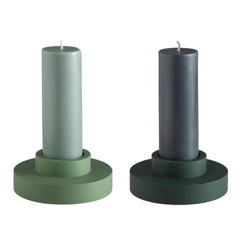 Sage + Olive | Flipp Lrg | Silicone Unbreakable Candle Holder Set - porter green | style + sustainability