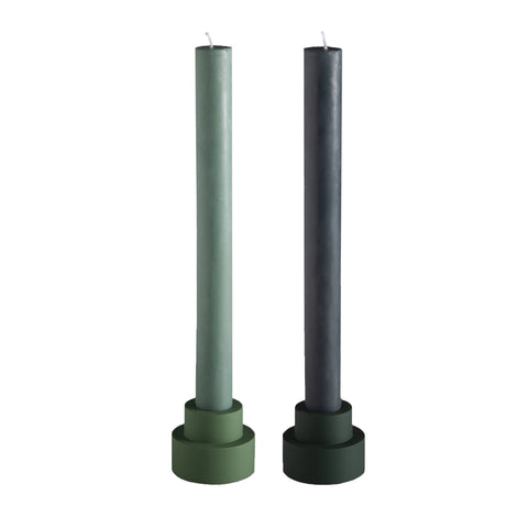 Sage + Olive | Flipp Sml | Silicone Unbreakable Candle Holder Set - porter green | style + sustainability