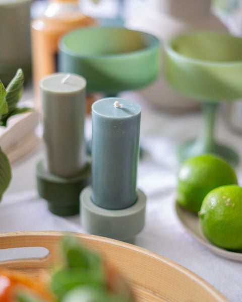 Sage + Olive | Flipp Sml | Silicone Unbreakable Candle Holder Set - porter green | style + sustainability