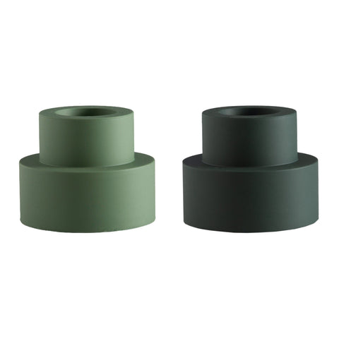 Sage + Olive | Flipp Sml | Silicone Unbreakable Candle Holder Set - porter green | style + sustainability