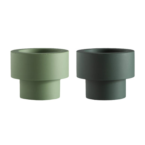 Sage + Olive | Flipp Sml | Silicone Unbreakable Candle Holder Set - porter green | style + sustainability