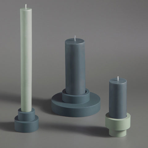 Sage + Olive | Flipp Sml | Silicone Unbreakable Candle Holder Set - porter green | style + sustainability