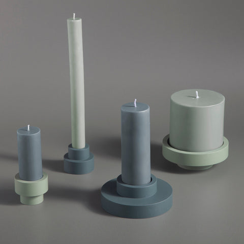Sage + Olive | Flipp Sml | Silicone Unbreakable Candle Holder Set - porter green | style + sustainability