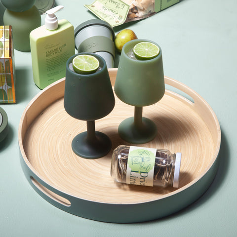 sage + olive | privv | vegan leather waterproof picnic rug - porter green | style + sustainability