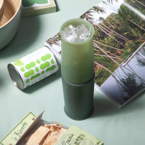 sage + olive | stegg | silicone unbreakable highball glasses - porter green | style + sustainability