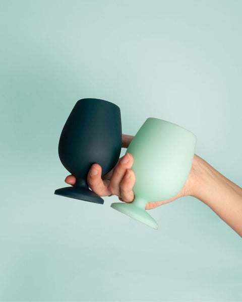 sarcelle | stemm | silicone unbreakable wine glasses - porter green | style + sustainability