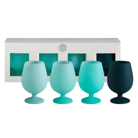 sarcelle | stemm | silicone unbreakable wine glasses - porter green | style + sustainability