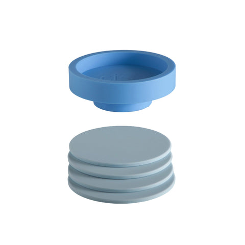 sky + kingfisher | ciss | unbreakable silicone coasters - porter green | style + sustainability