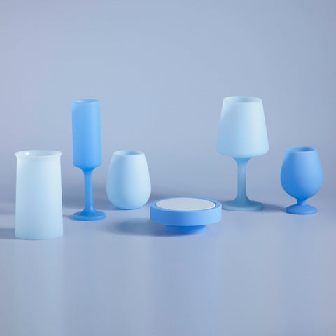 sky + kingfisher | ciss | unbreakable silicone coasters - porter green | style + sustainability