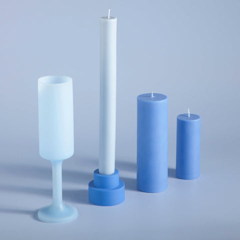 sky + kingfisher | escc dinner candle | soy - blend unscented candles - porter green | style + sustainability