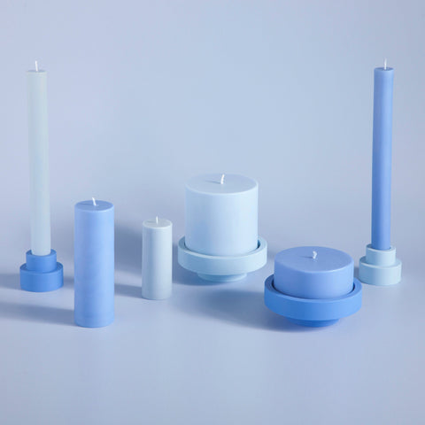 sky + kingfisher | escc dinner candle | soy - blend unscented candles - porter green | style + sustainability