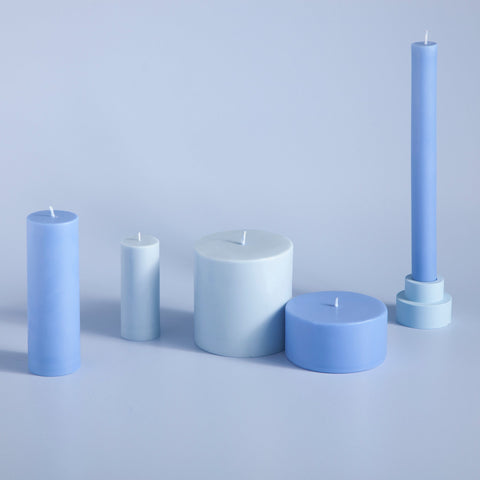 sky + kingfisher | escc dinner candle | soy - blend unscented candles - porter green | style + sustainability
