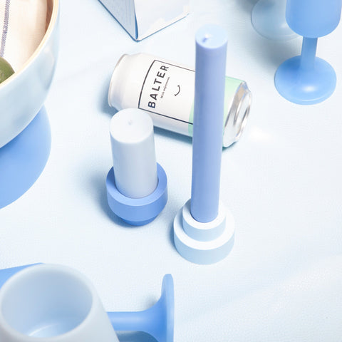 sky + kingfisher | escc dinner candle | soy - blend unscented candles - porter green | style + sustainability