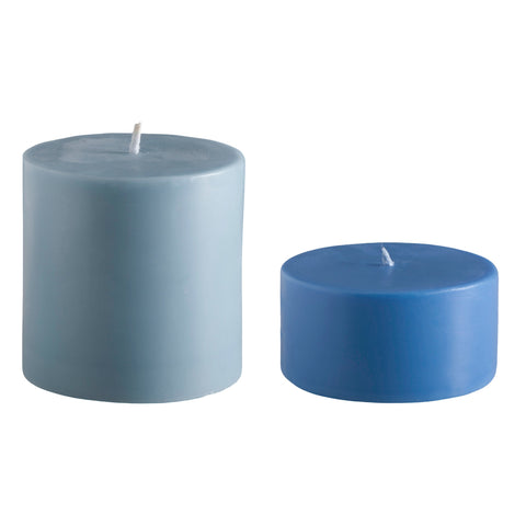 sky + kingfisher | escc lrg pillar candle | soy - blend unscented candles - porter green | style + sustainability