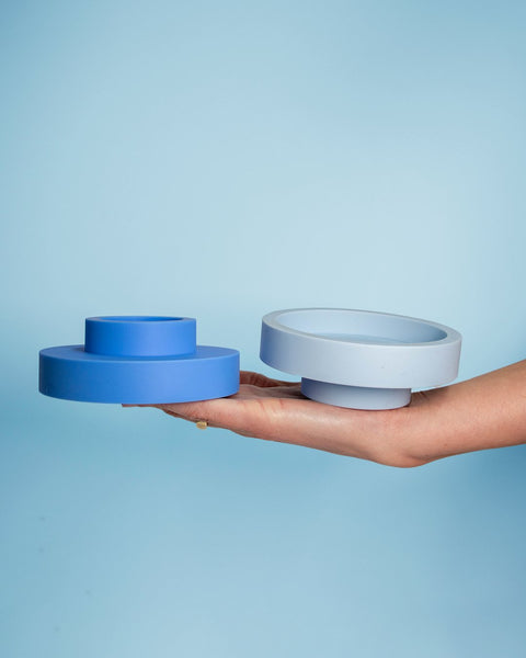 Sky + Kingfisher | Flipp Lrg | Silicone Unbreakable Candle Holder Set - porter green | style + sustainability