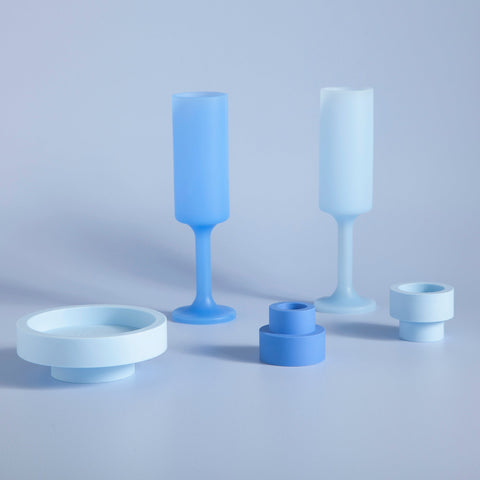 Sky + Kingfisher | Flipp Lrg | Silicone Unbreakable Candle Holder Set - porter green | style + sustainability