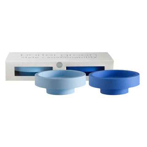 Sky + Kingfisher | Flipp Lrg | Silicone Unbreakable Candle Holder Set - porter green | style + sustainability