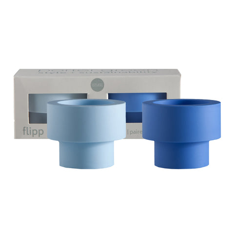 Sky + Kingfisher | Flipp Sml | Silicone Unbreakable Candle Holder Set - porter green | style + sustainability