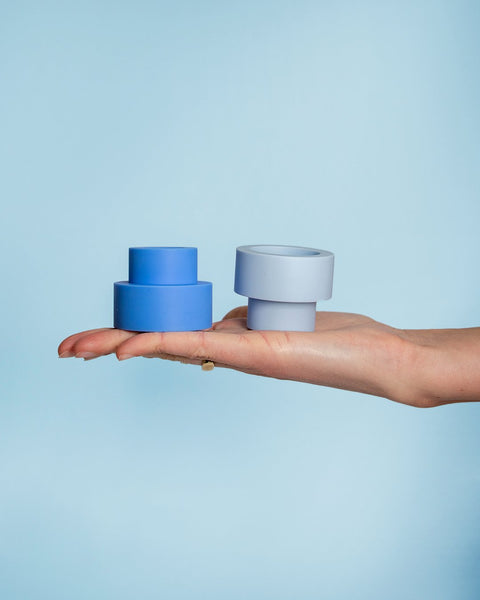 Sky + Kingfisher | Flipp Sml | Silicone Unbreakable Candle Holder Set - porter green | style + sustainability