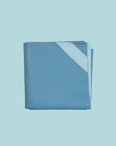sky + kingfisher | privv | vegan leather waterproof picnic rug - porter green | style + sustainability