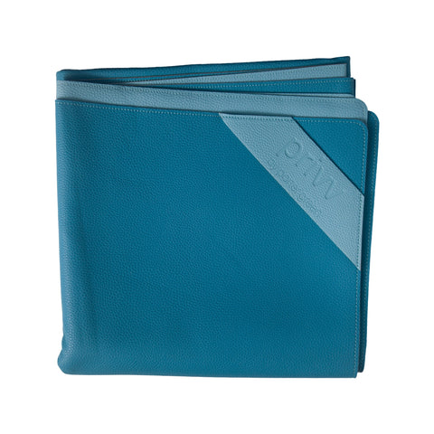 sky + kingfisher | privv | vegan leather waterproof picnic rug - porter green | style + sustainability