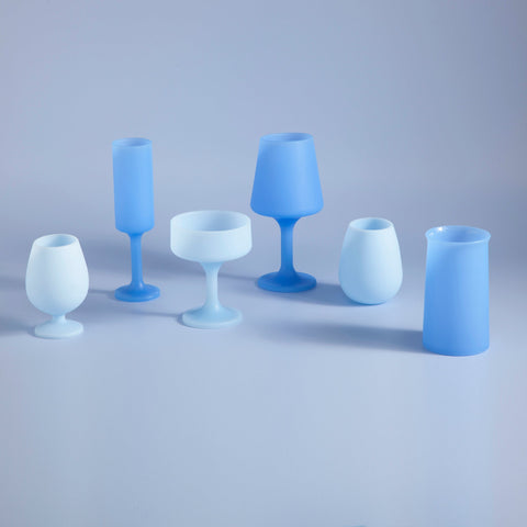 sky + kingfisher | stemm | silicone unbreakable wine glasses - porter green | style + sustainability