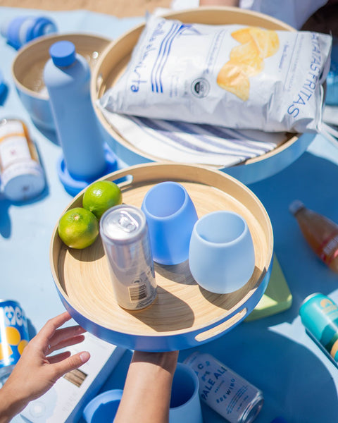 sky | sebss | biodegradable bamboo tray - porter green | style + sustainability