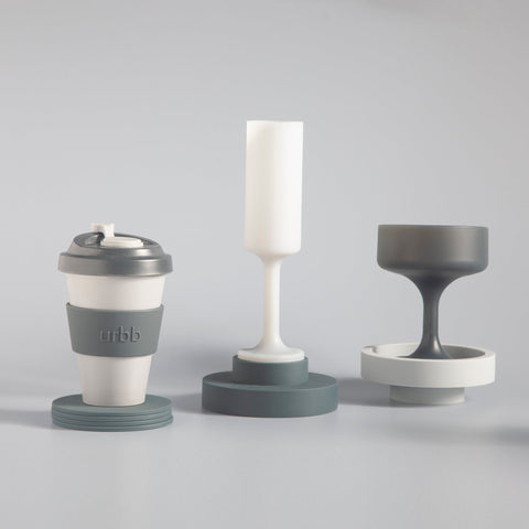 smoke + storm | ciss | unbreakable silicone coasters - porter green | style + sustainability
