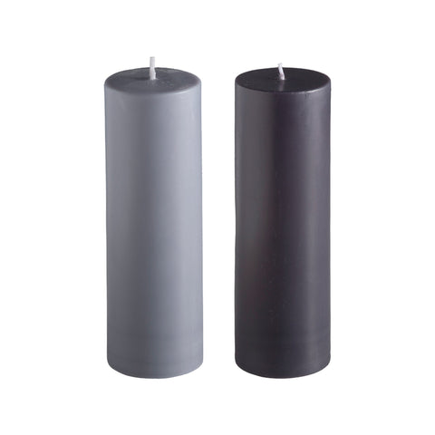smoke + storm | escc med pillar candle | soy - blend unscented candles - porter green | style + sustainability