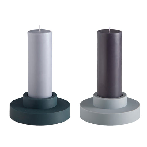 Smoke + Storm | Flipp Lrg | Silicone Unbreakable Candle Holder Set - porter green | style + sustainability