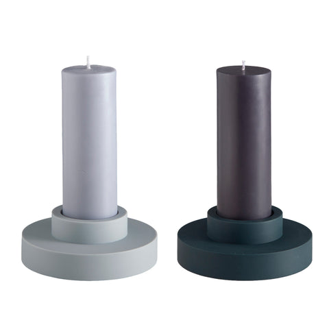 Smoke + Storm | Flipp Lrg | Silicone Unbreakable Candle Holder Set - porter green | style + sustainability