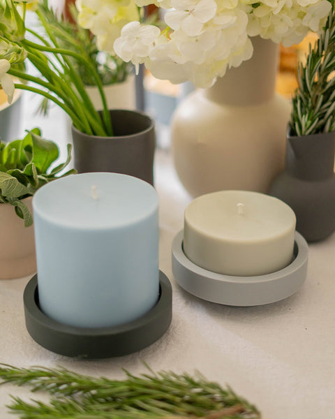 Smoke + Storm | Flipp Lrg | Silicone Unbreakable Candle Holder Set - porter green | style + sustainability