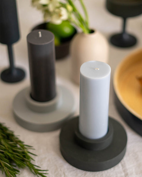 Smoke + Storm | Flipp Lrg | Silicone Unbreakable Candle Holder Set - porter green | style + sustainability