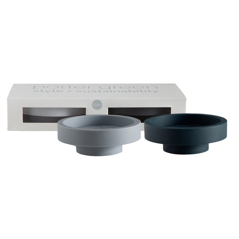 Smoke + Storm | Flipp Lrg | Silicone Unbreakable Candle Holder Set - porter green | style + sustainability