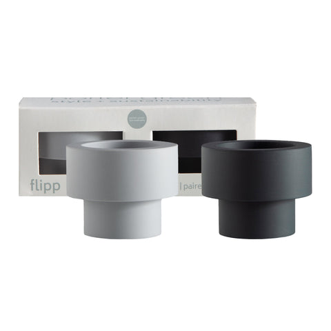 Smoke + Storm | Flipp Sml | Silicone Unbreakable Candle Holder Set - porter green | style + sustainability