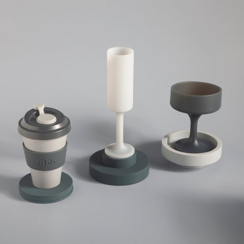 smoke + storm | mecc | silicone unbreakable cocktail glasses - porter green | style + sustainability