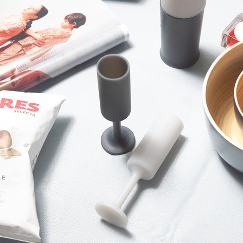 smoke + storm | seff | silicone unbreakable champagne flute - porter green | style + sustainability