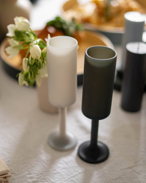 smoke + storm | seff | silicone unbreakable champagne flute - porter green | style + sustainability