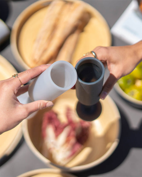 smoke + storm | seff | silicone unbreakable champagne flute - porter green | style + sustainability
