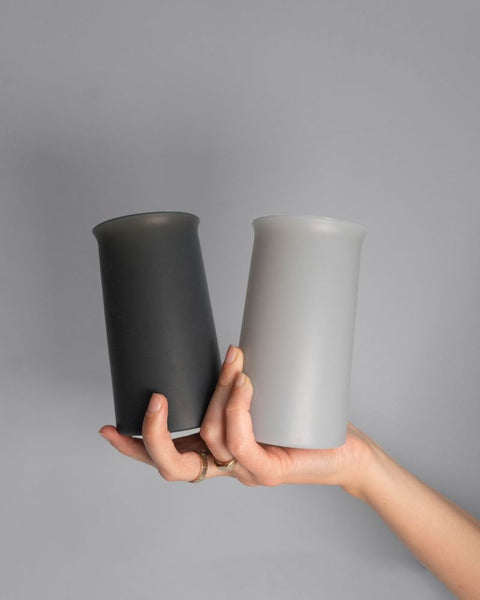 smoke + storm | stegg | silicone unbreakable highball glasses - porter green | style + sustainability